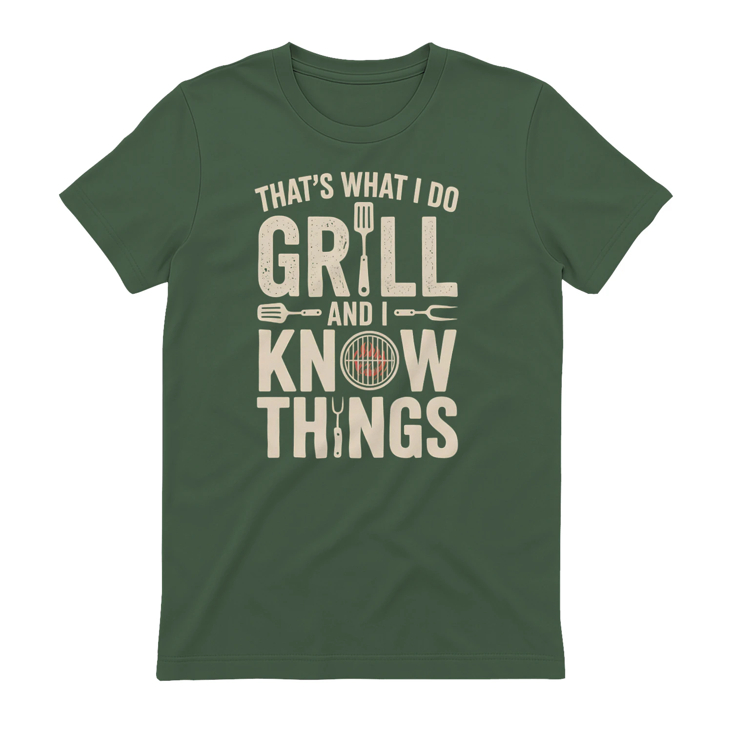 That's What I Do I Grill And I Know Things - Funny BBQ Pitmaster Typography Graphic