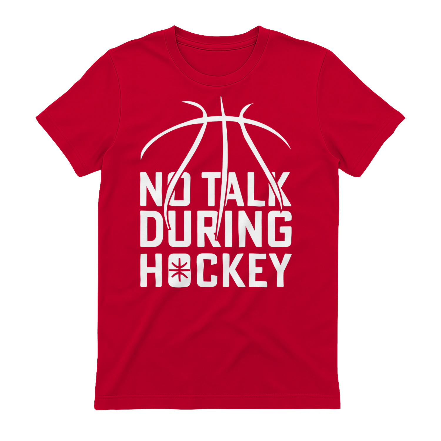 No Talk During Hockey - Funny Basketball Graphic Mashup Slogan for Sports Fans