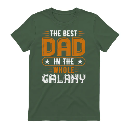 The Best Dad In The Whole Galaxy Bold Typography Father's Day Design