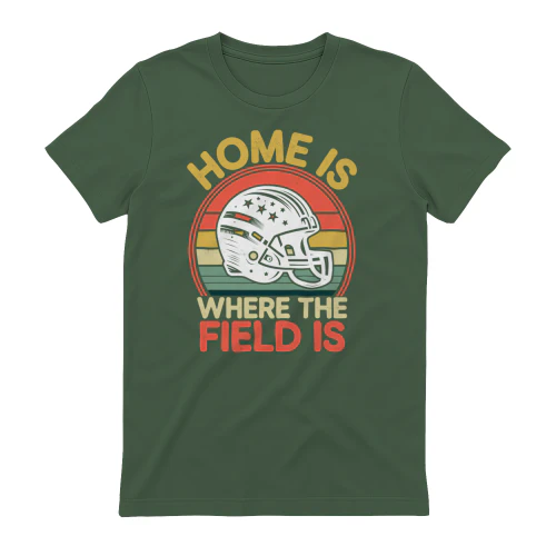 Home Is Where The Field Is Retro Vintage Football Helmet - Sports Fan Graphic