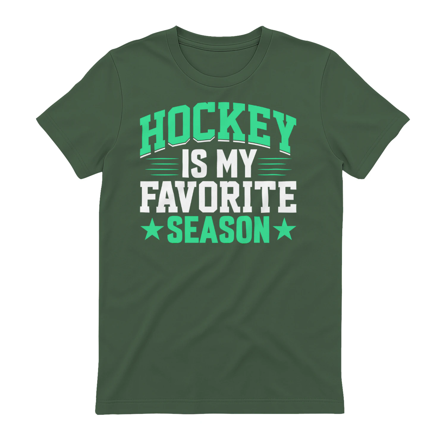 Hockey Season - Retro Mint Green Athletic Typography Graphic for Fans