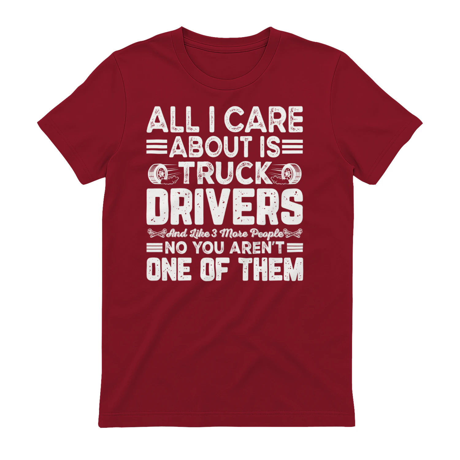 All I Care About Is Truck Drivers - Funny Trucker Pride Humorous Typography Graphic