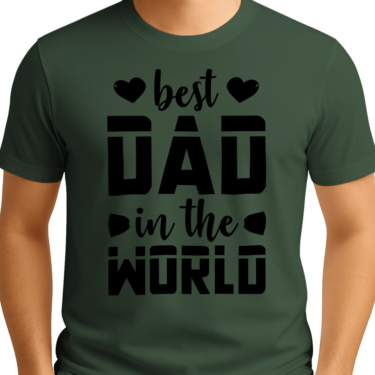 Best Dad In The World Bold Typography Father Appreciation Design