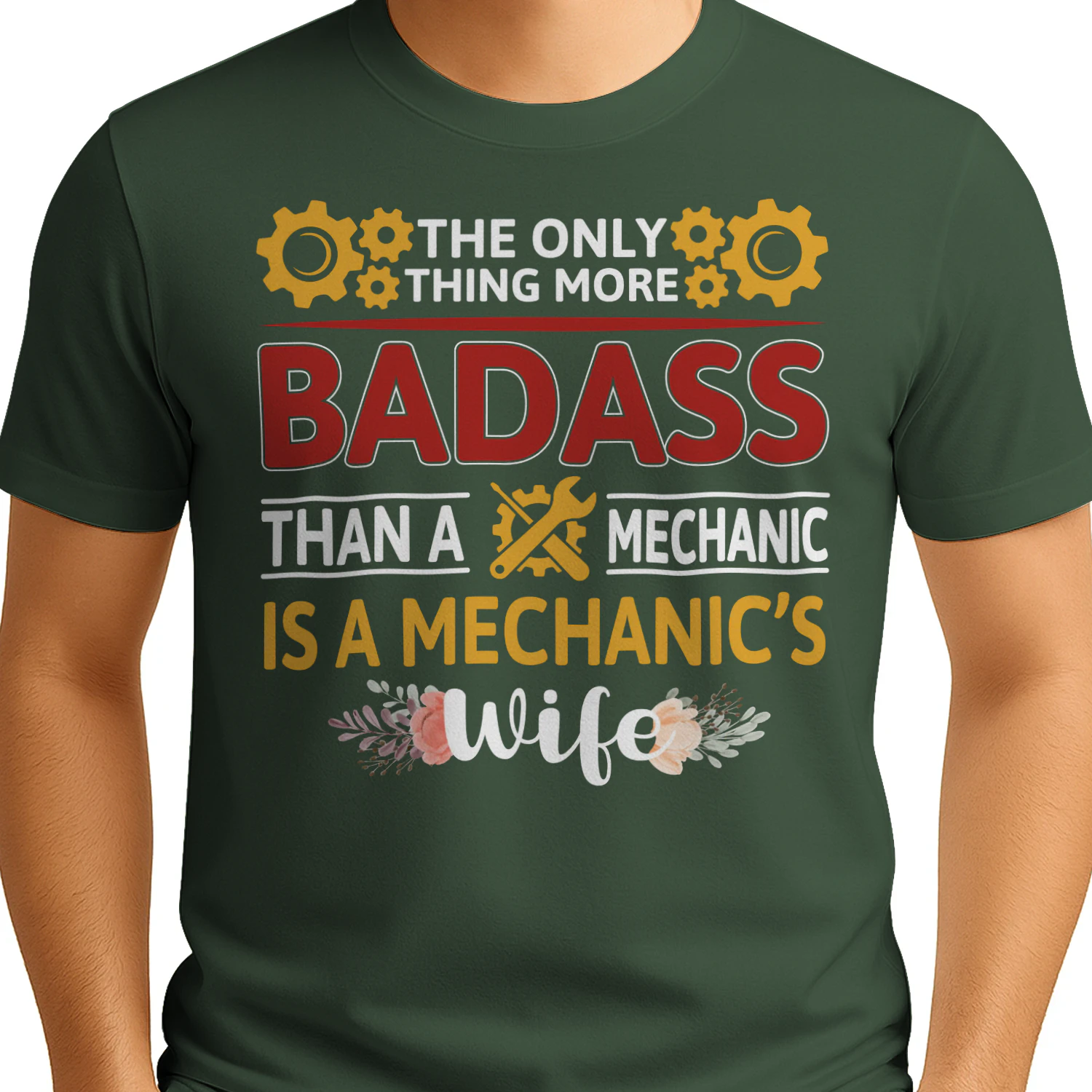 Badass Mechanic's Wife - Proud Mechanic Spouse Graphic