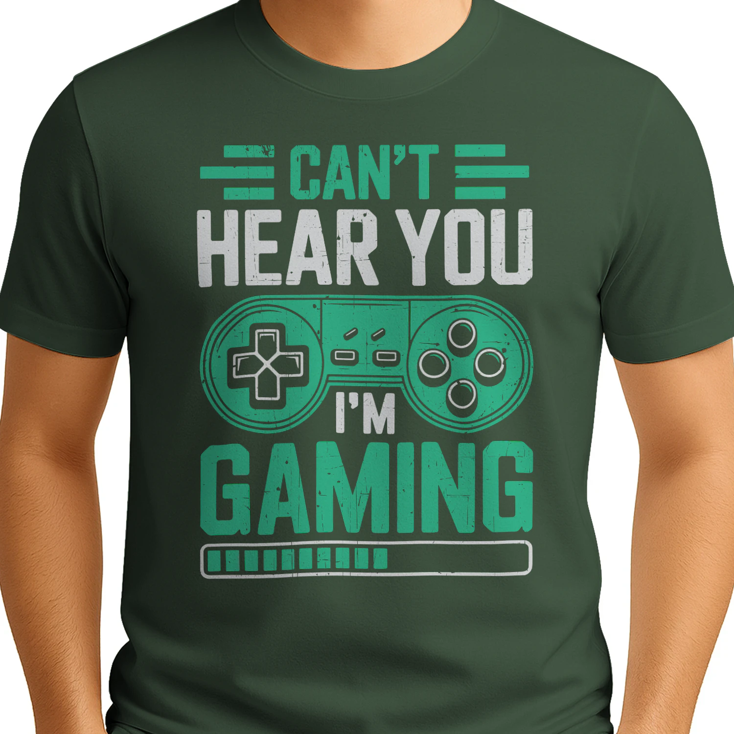 Can't Hear You I'm Gaming Retro Controller - Gamer Humor Graphic