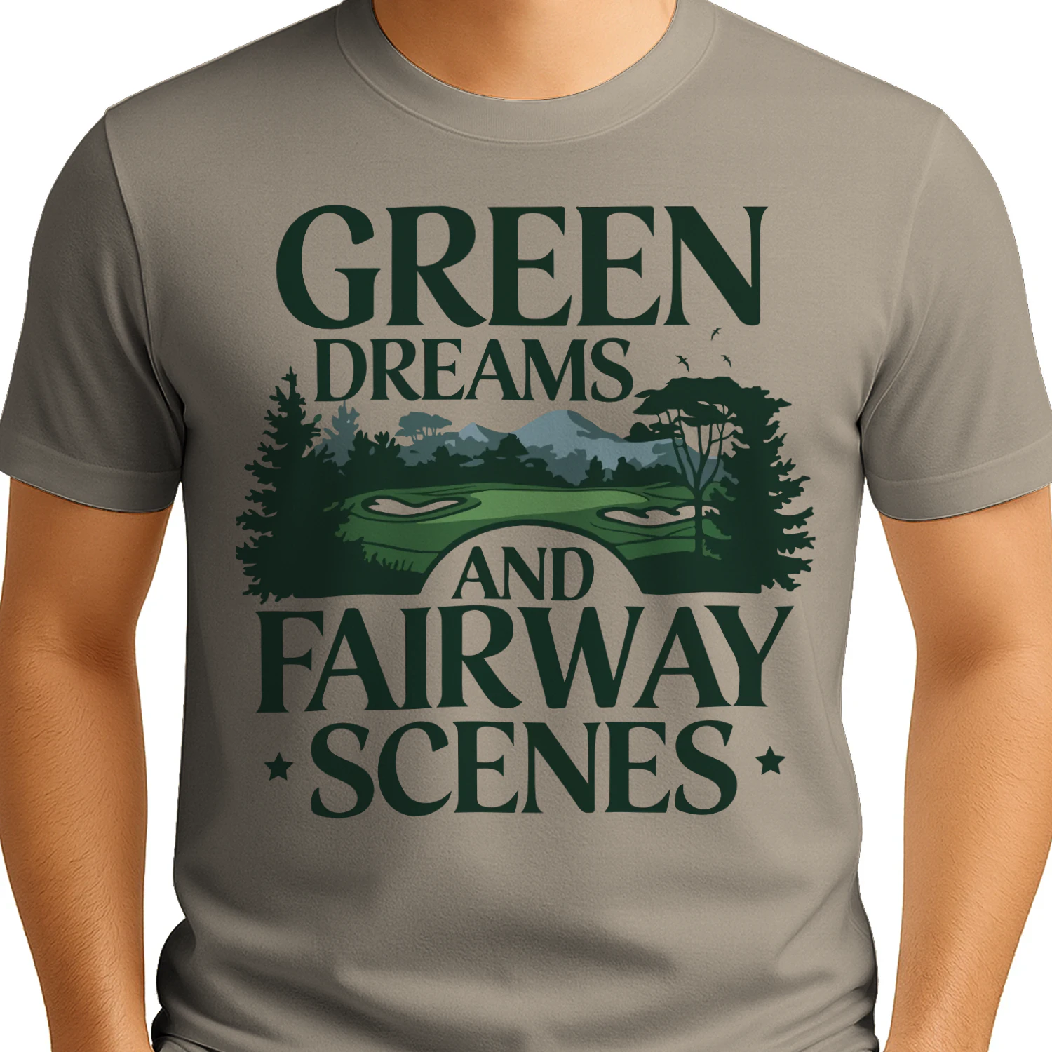 Green Dreams And Fairway Scenes - Dark Green Golf Landscape Design