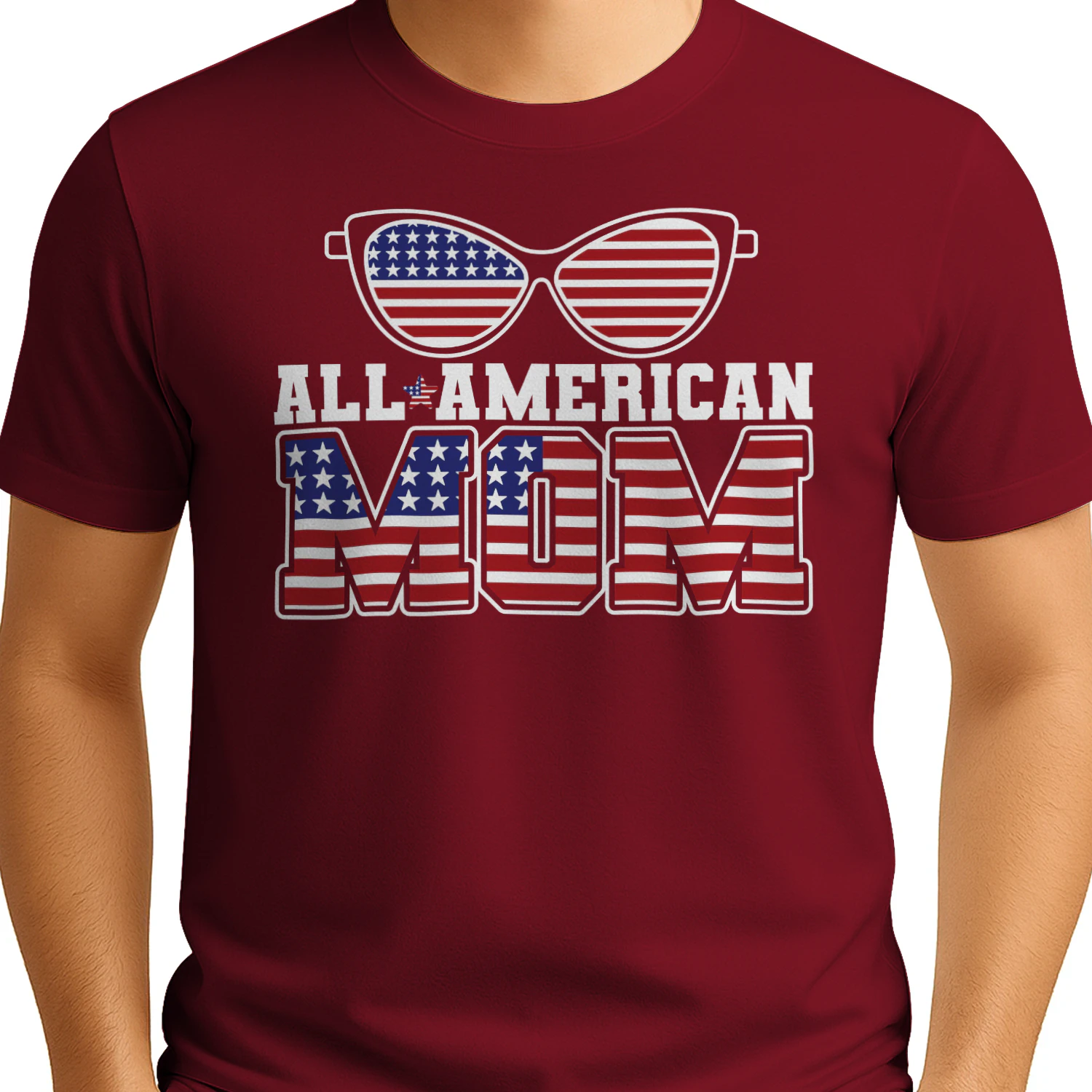 All American Mom Sunglasses Flag - Patriotic 4th Of July Graphic