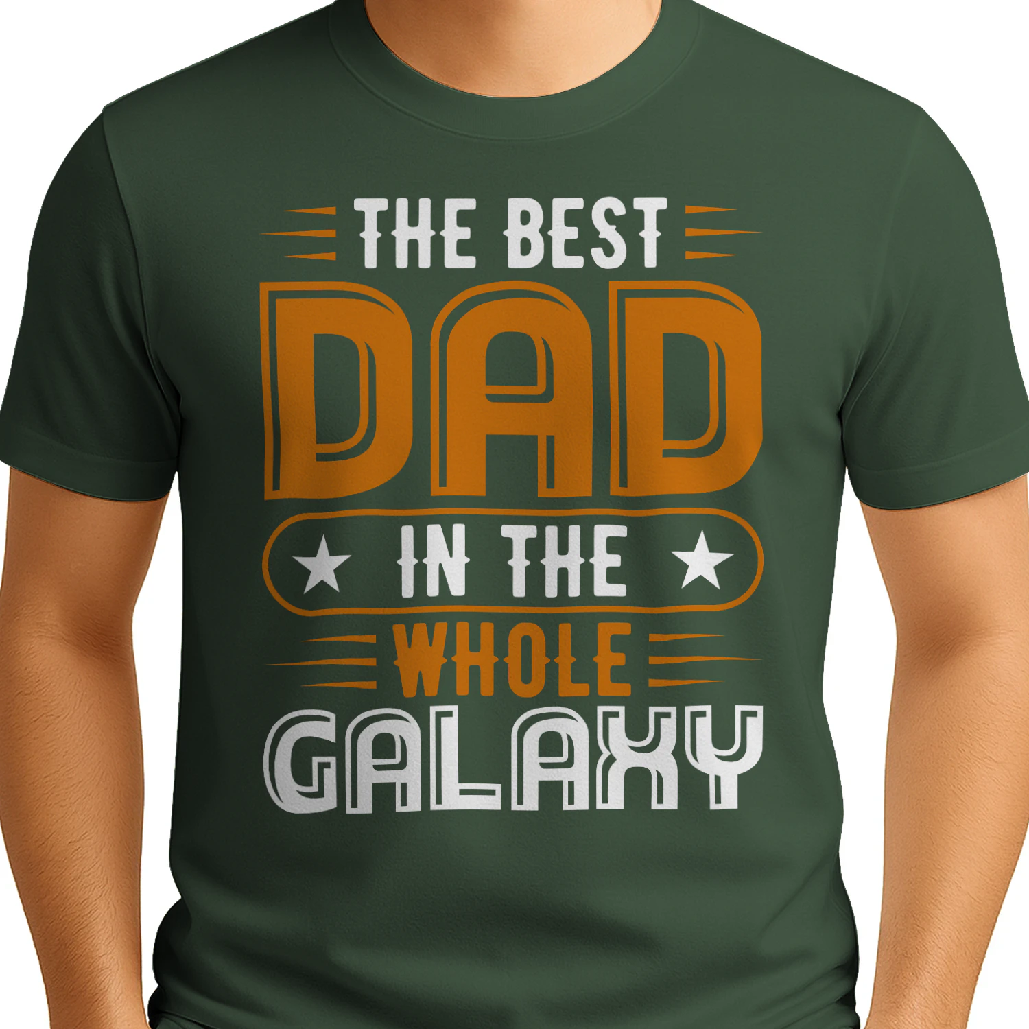 The Best Dad In The Whole Galaxy Bold Typography Father's Day Design