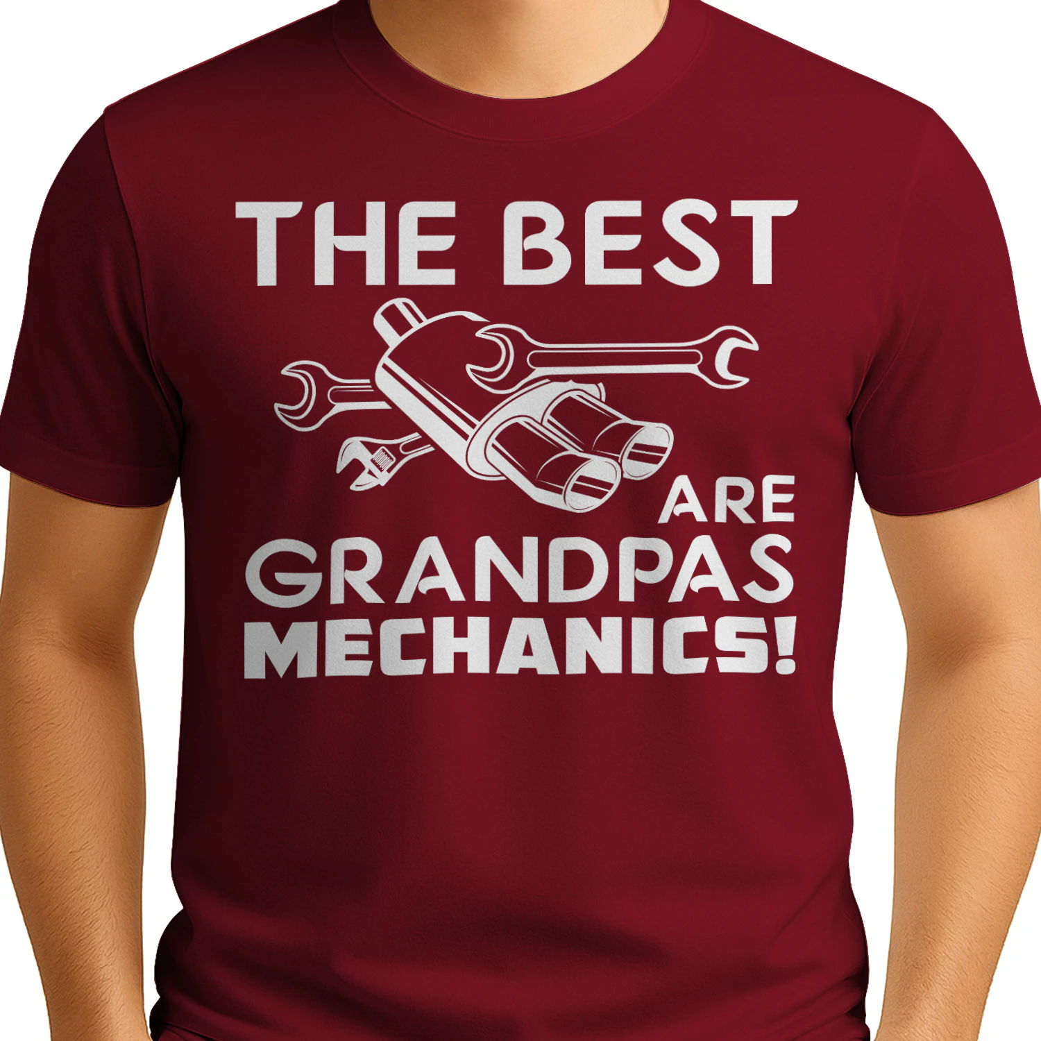 The Best Grandpas Are Mechanics Exhaust Pipe - Grandparent Graphic