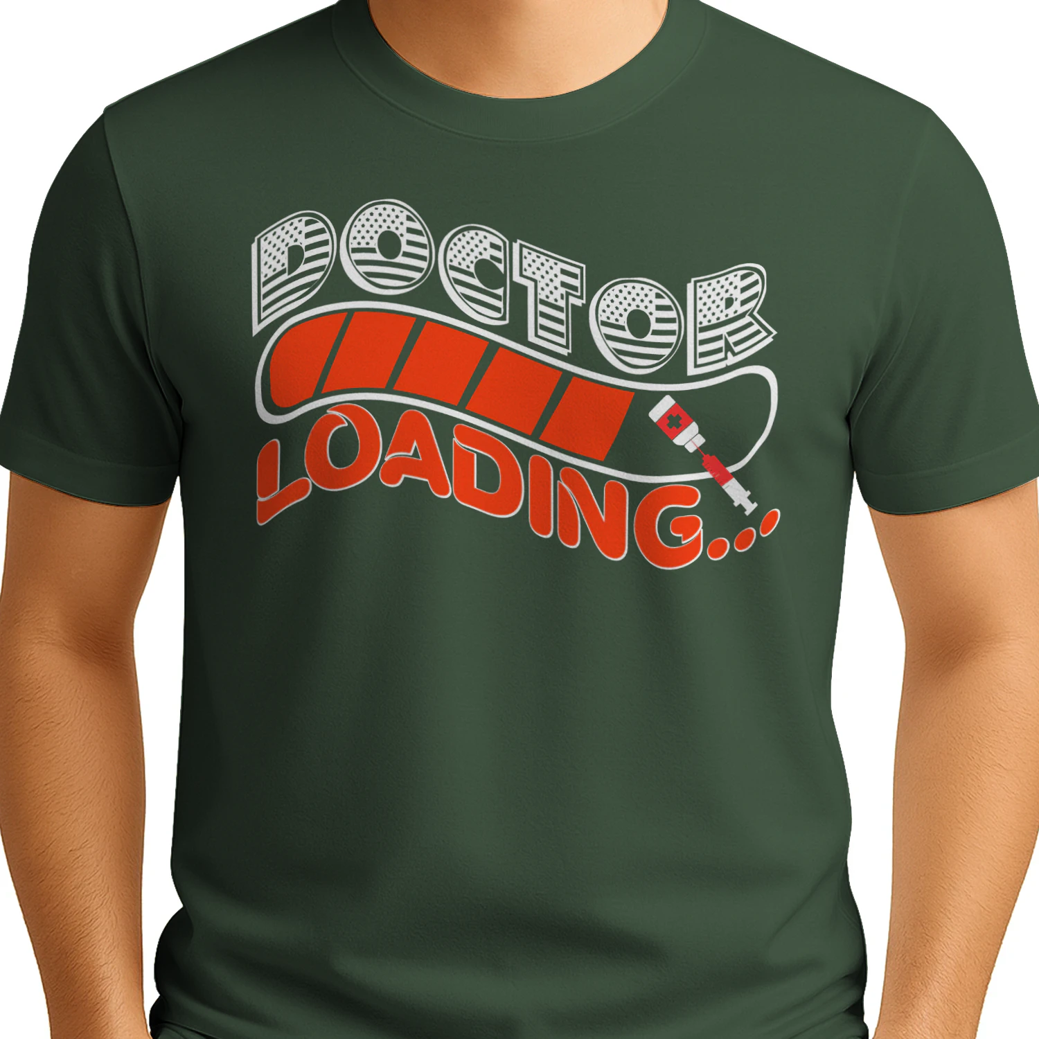 Doctor Loading USA American Flag Syringe Medical Student Design