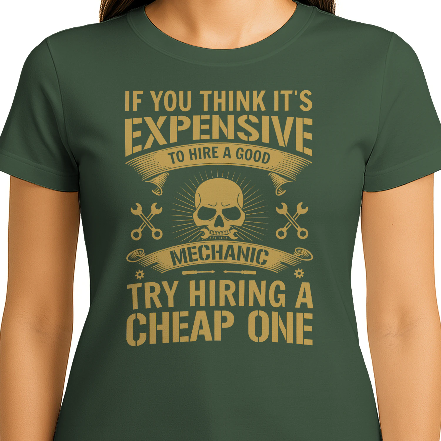 If You Think It's Expensive Try Hiring A Cheap Mechanic - Skull Graphic