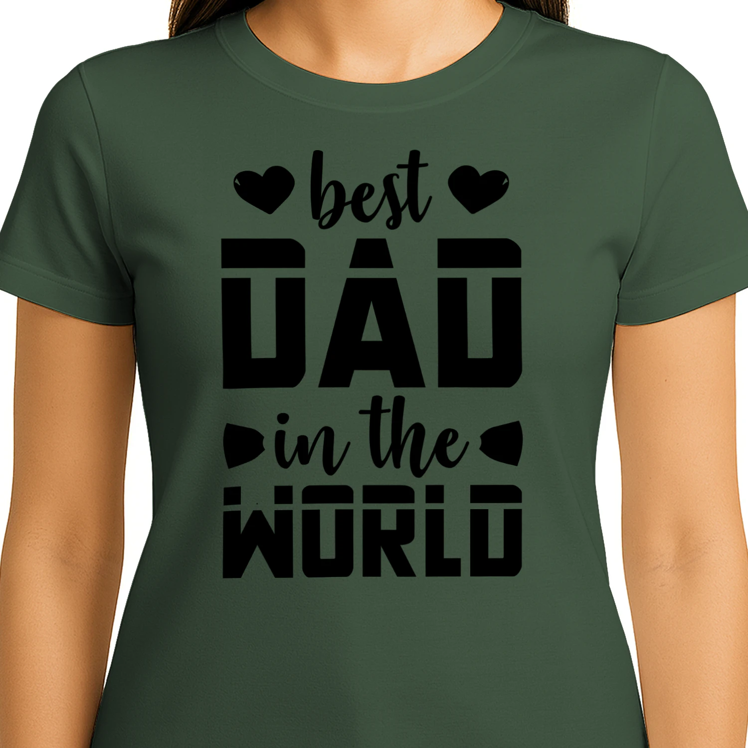 Best Dad In The World Bold Typography Father Appreciation Design