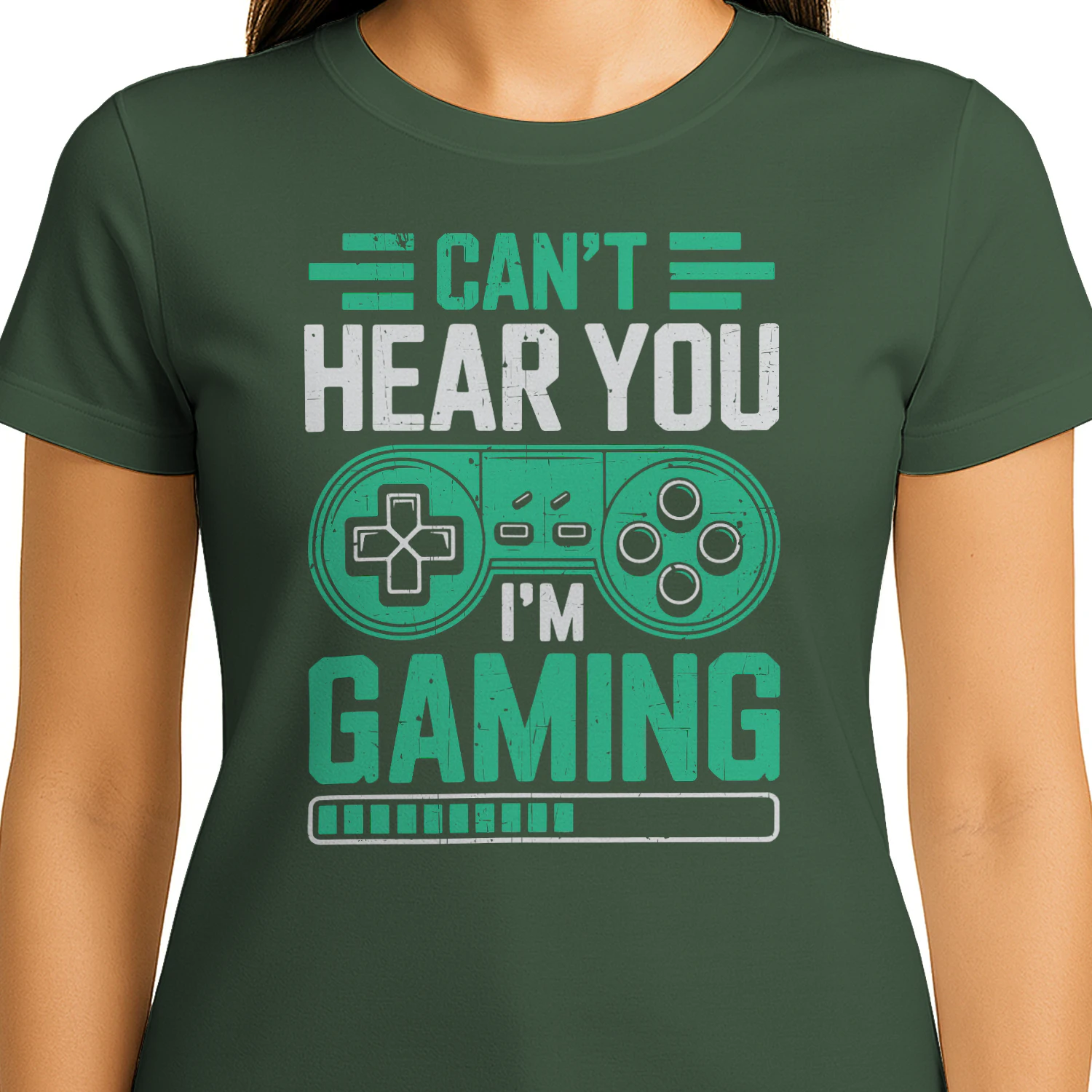 Can't Hear You I'm Gaming Retro Controller - Gamer Humor Graphic