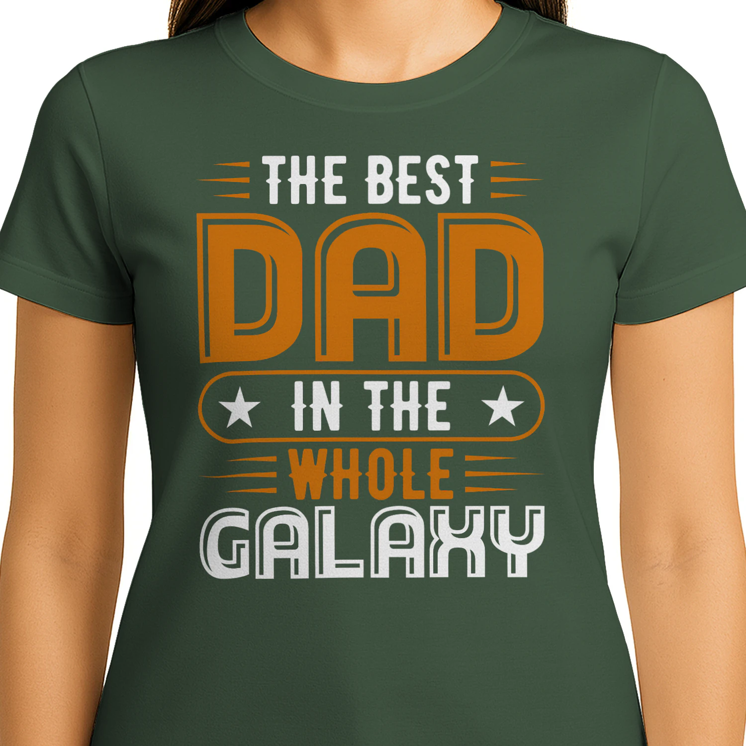 The Best Dad In The Whole Galaxy Bold Typography Father's Day Design
