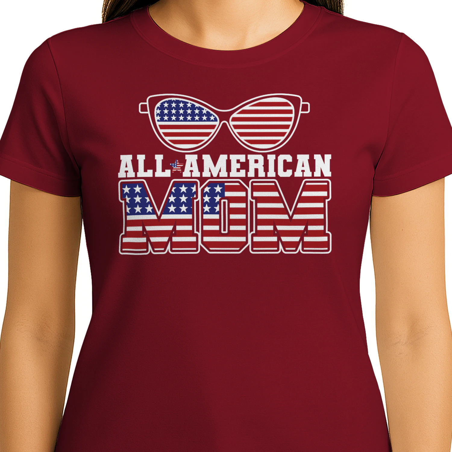 All American Mom Sunglasses Flag - Patriotic 4th Of July Graphic