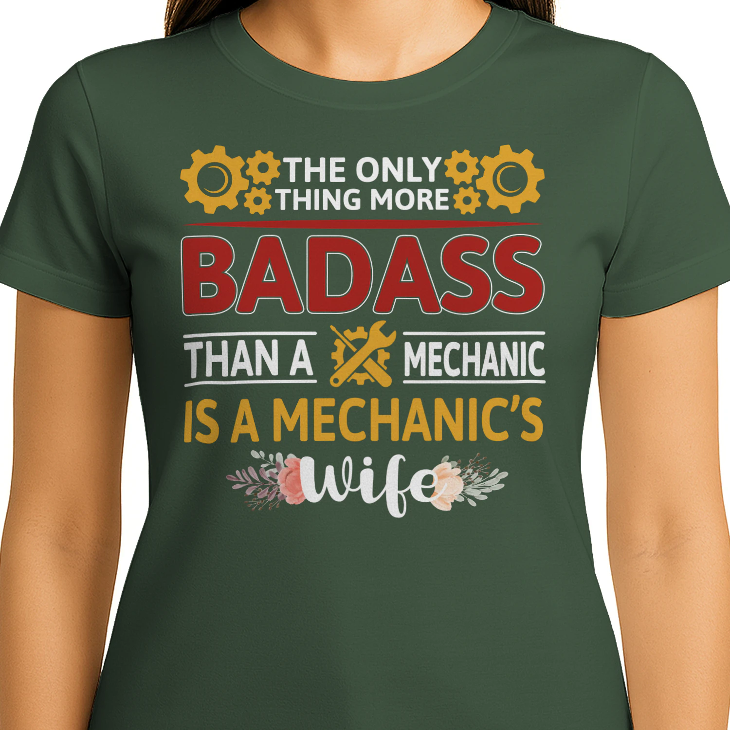 Badass Mechanic's Wife - Proud Mechanic Spouse Graphic