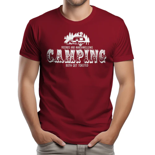 Friends And Marshmallows Both Get Toasted White Camping Design