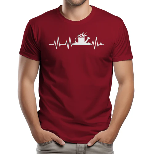 Gardening Heartbeat Lifeline Watering Can Graphic Design