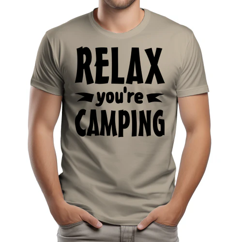 Relax Youre Camping Funny Minimalist Outdoor Quote Design