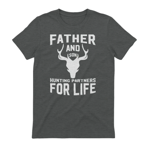 Father And Son Hunting Partners For Life Deer Antlers Design
