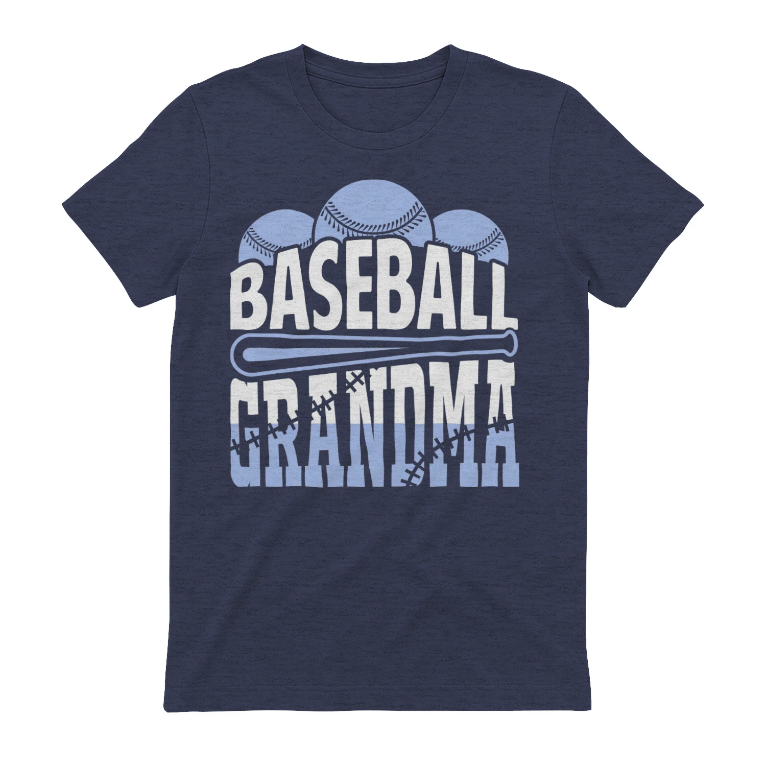 Baseball Grandma - Retro Light Blue Sports Family Graphic for Grandmothers