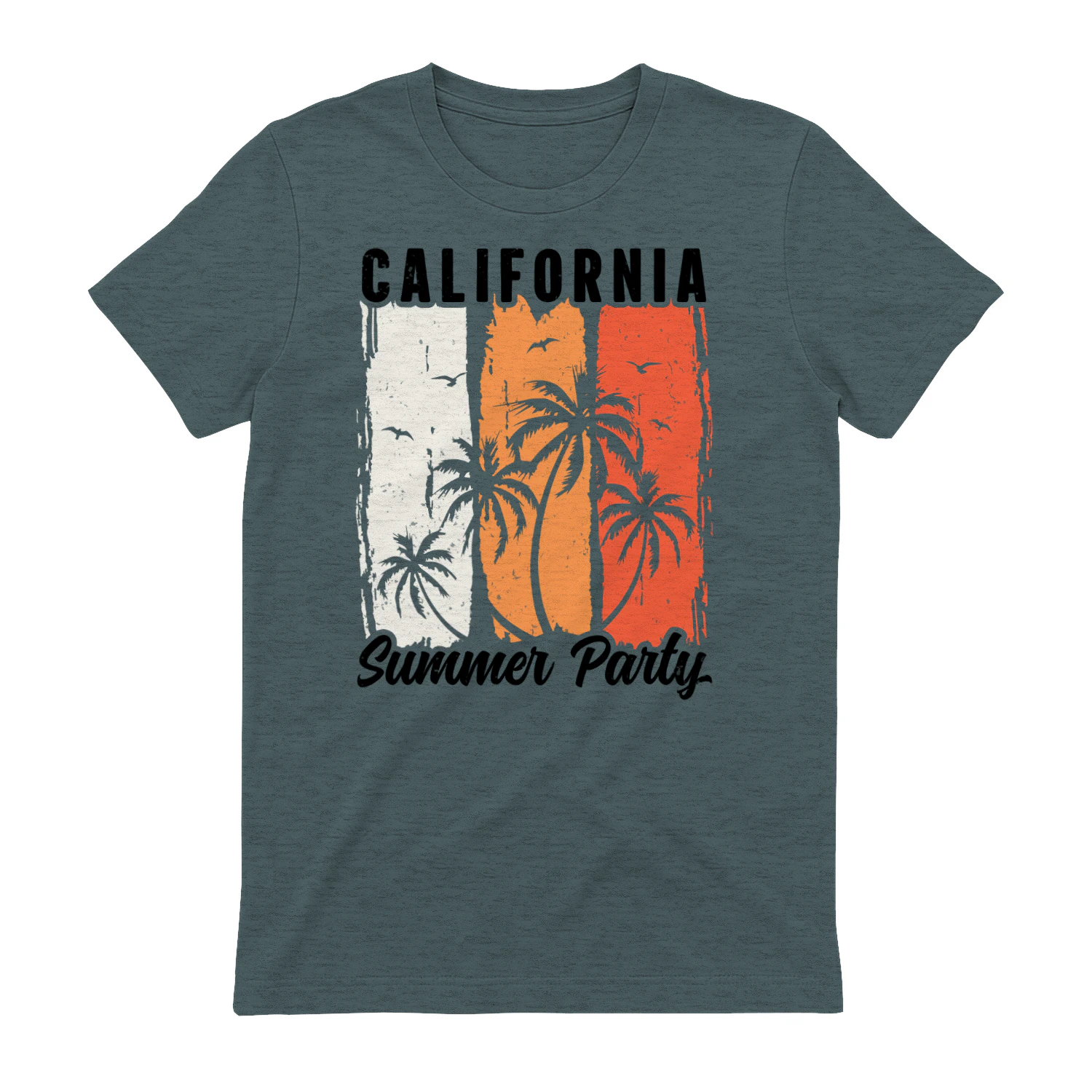 Retro California Summer Party Silhouette