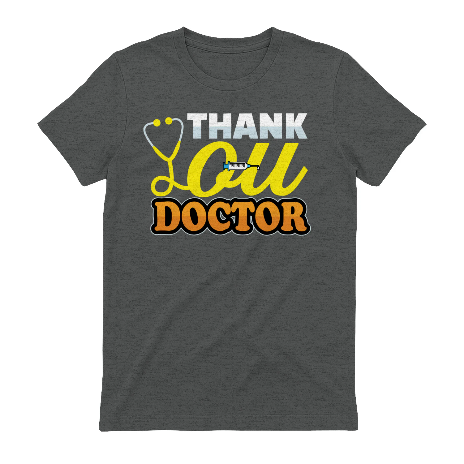 Thank You Doctor Appreciation Stethoscope Syringe Graphic Design