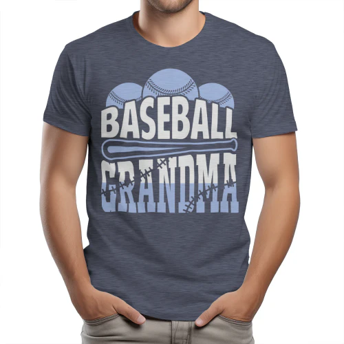 Baseball Grandma - Retro Light Blue Sports Family Graphic for Grandmothers