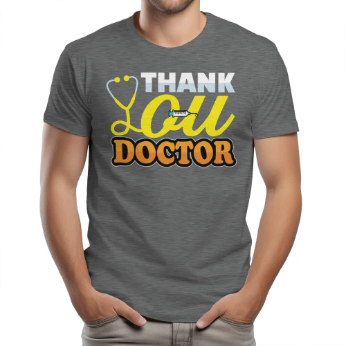 Thank You Doctor Appreciation Stethoscope Syringe Graphic Design