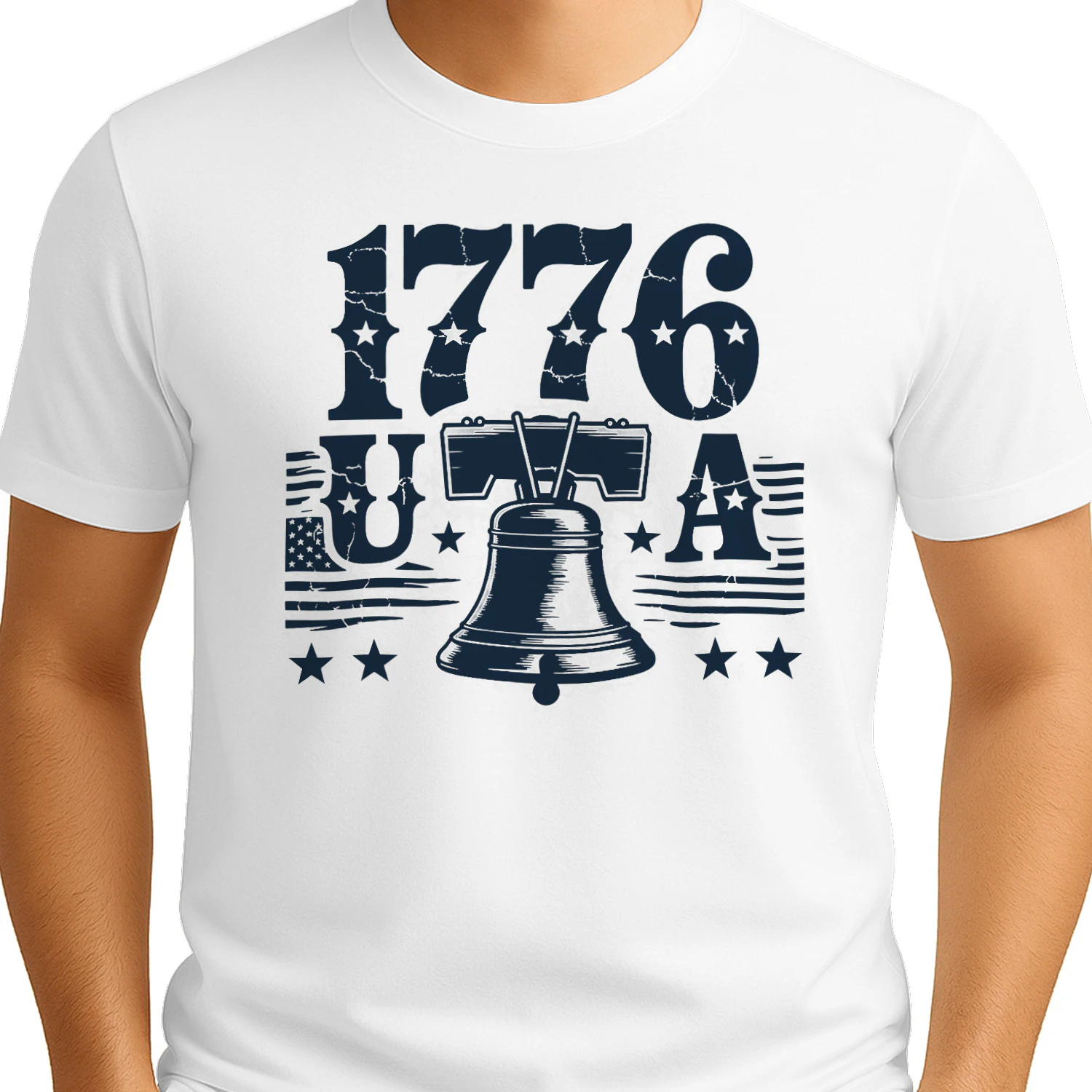 1776 USA Liberty Bell Vintage Navy - 4th Of July Graphic