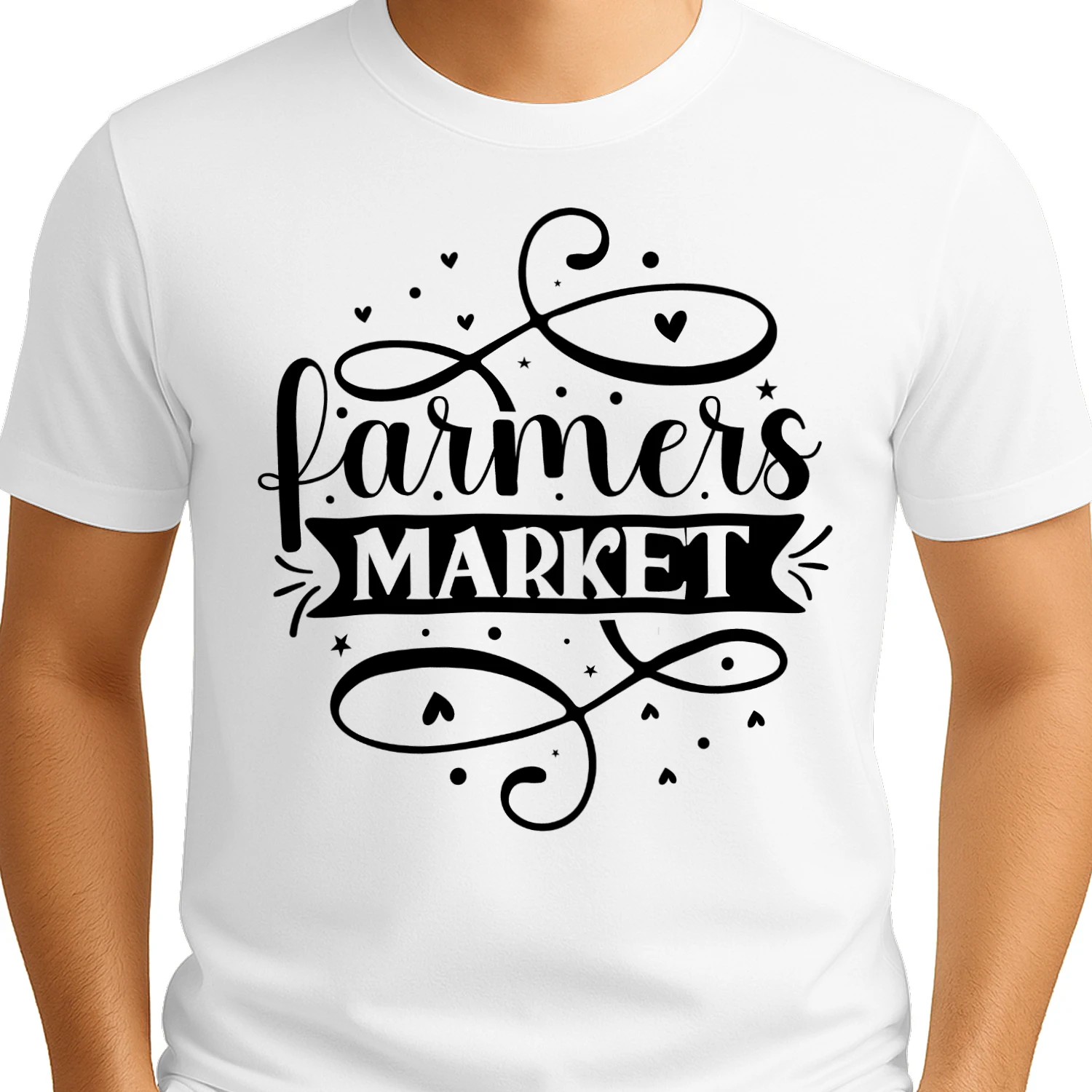 Market Minimalist White Bold Typography Streetwear Graphic Design