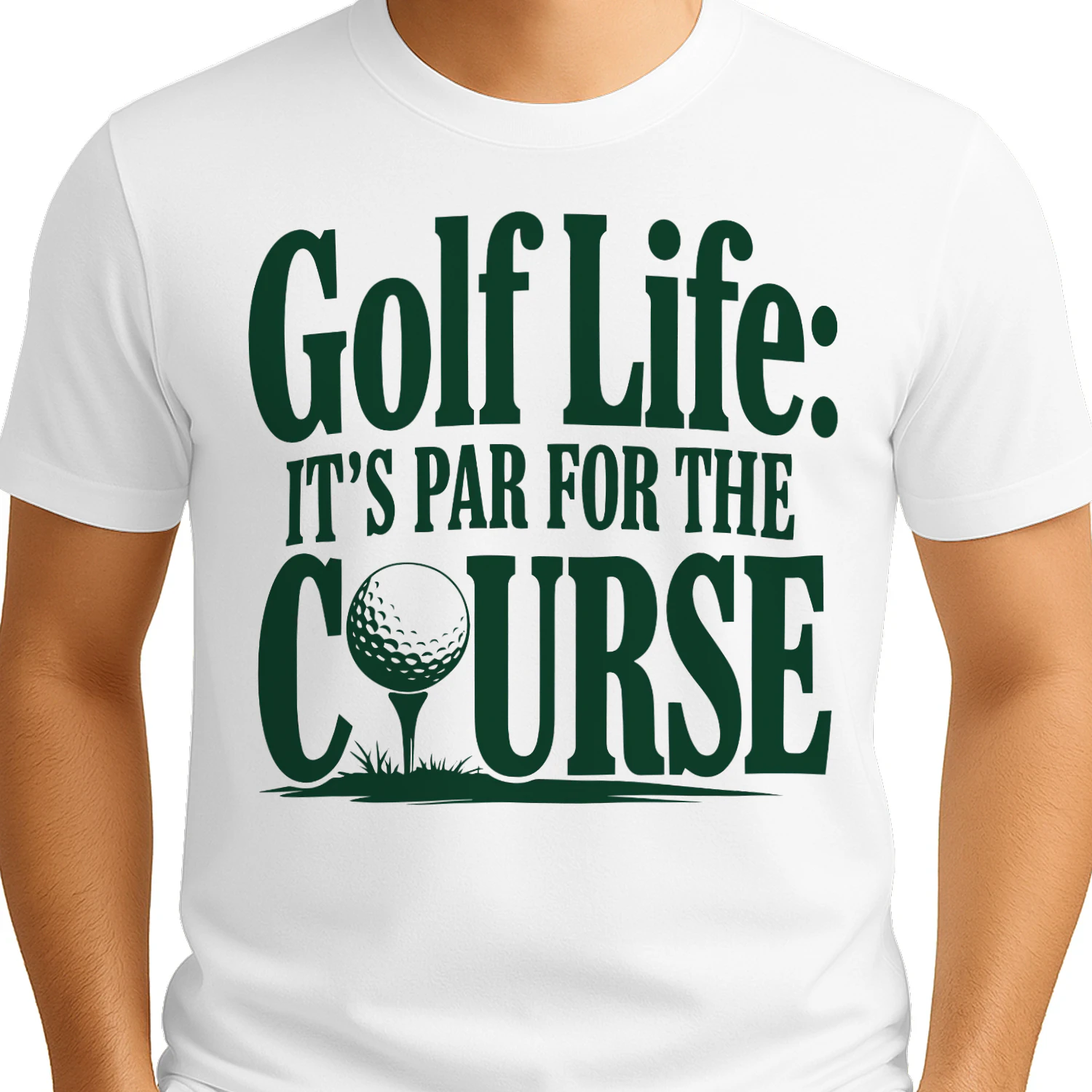 Golf Life It’s Par For The Course Funny Golf Quote - Bold Green Golfer Design