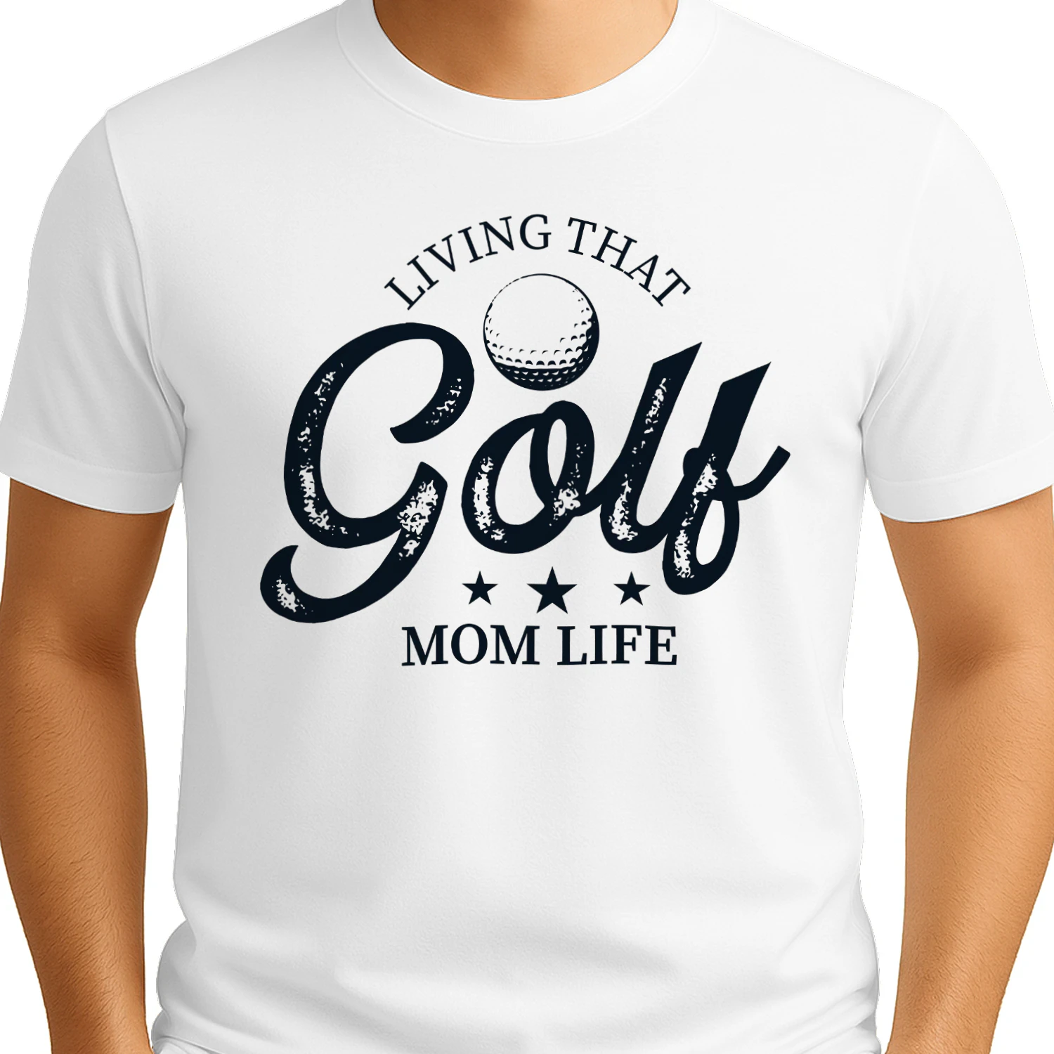 Living That Golf Mom Life Funny Sports Quote - Vintage Distressed Mother Gift Design