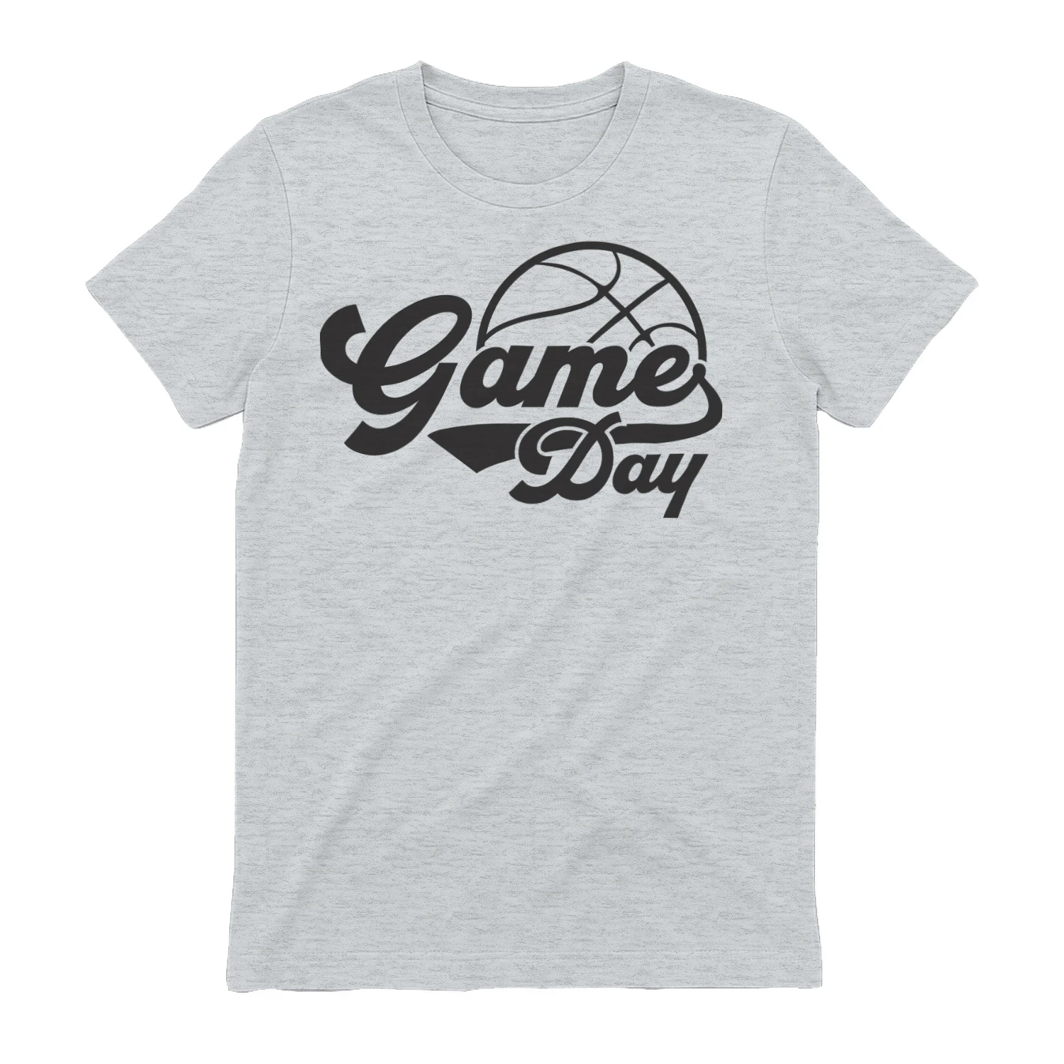 Game Day Basketball White Script - Sports Team Fan Graphic