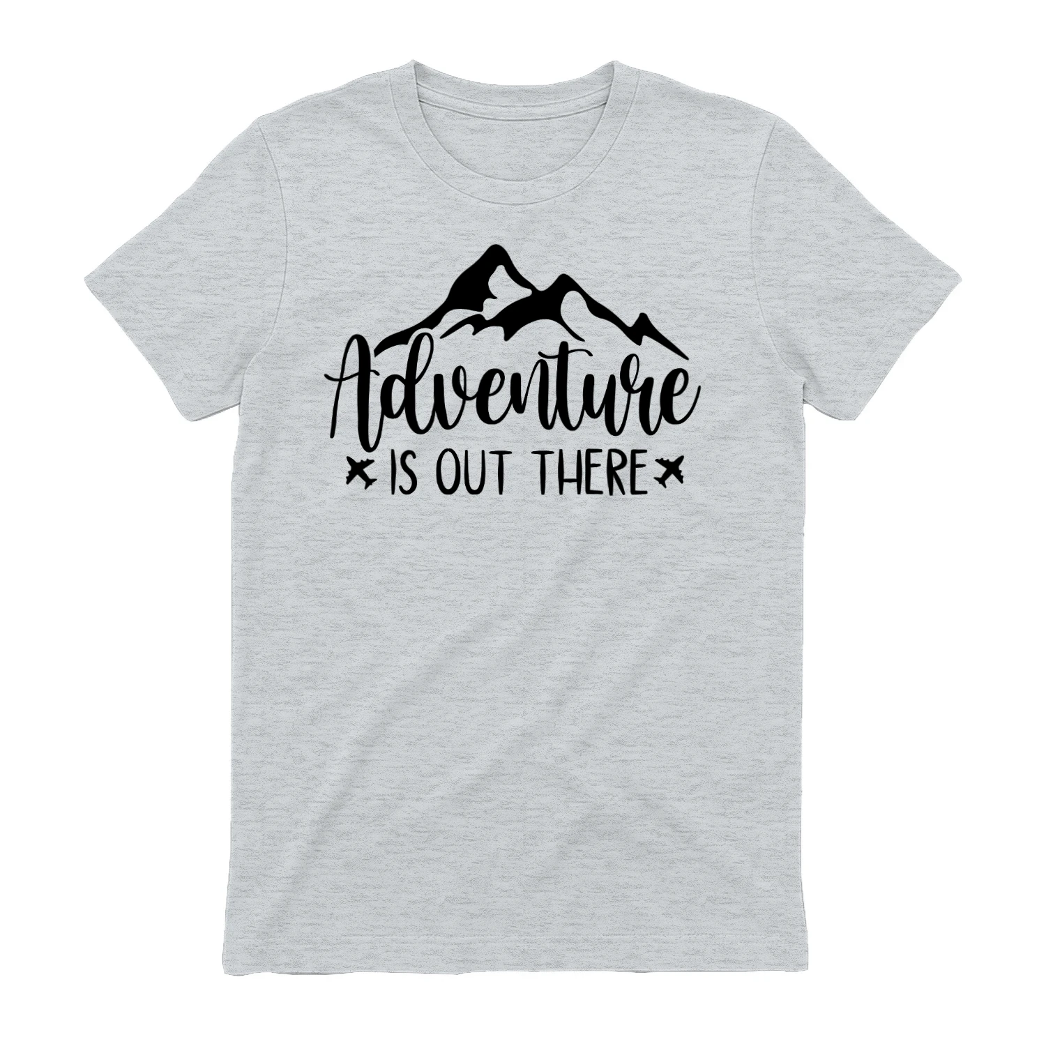 Adventure Is Out There Mountain Silhouette Airplane Travel Design