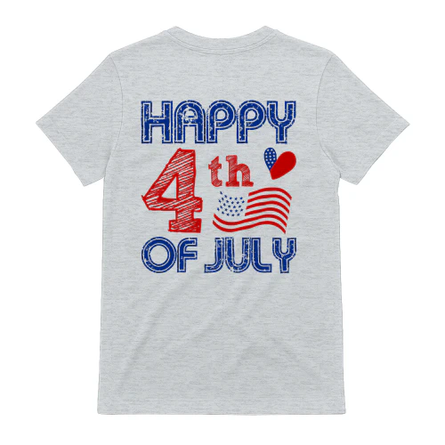 Happy 4th Of July American Flag USA Heart Patriotic Graphic