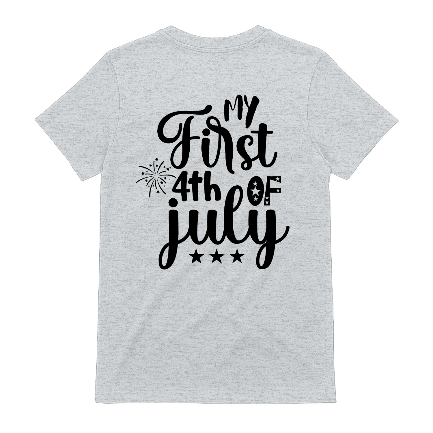 My First 4th of July Patriotic Typography - Cute Fireworks Graphic