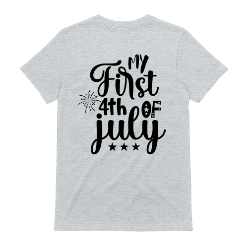 My First 4th of July Patriotic Typography - Cute Fireworks Graphic