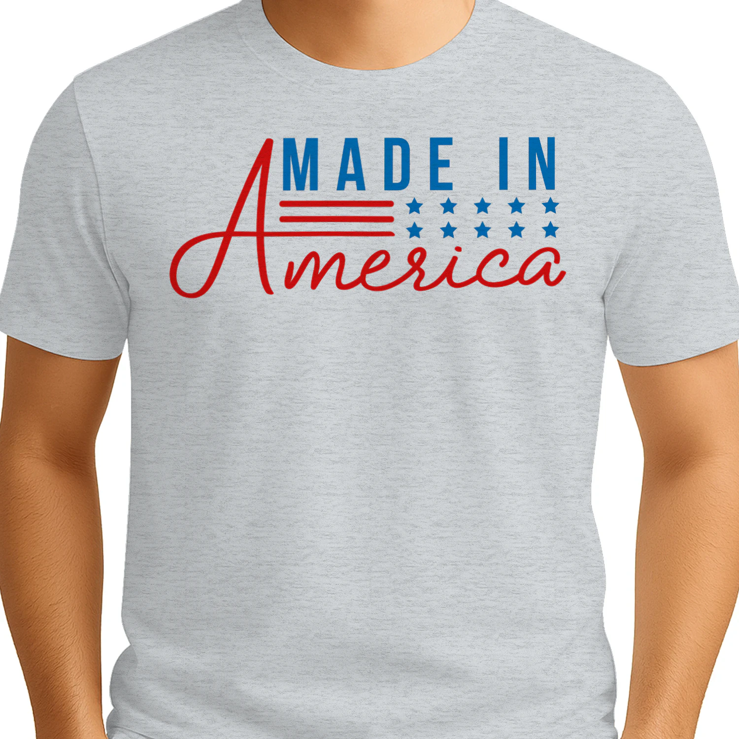 Made In America Patriotic Red White Blue - Fourth Of July Graphic
