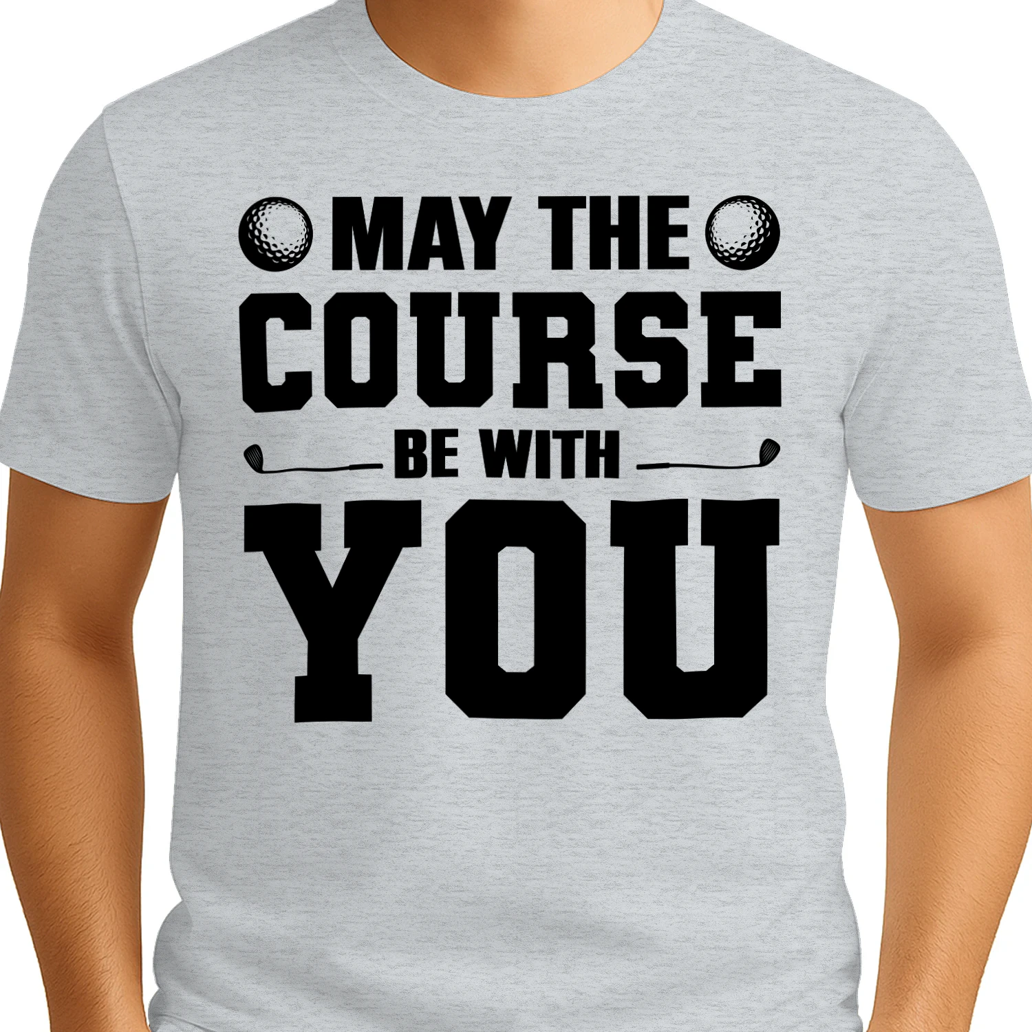 May The Course Be With You Funny Golf Quote - Bold Golfer Humor Design