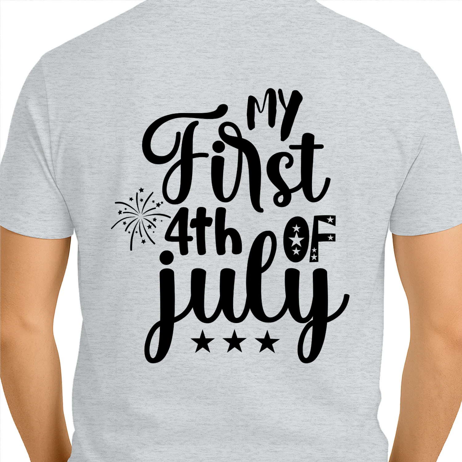 My First 4th of July Patriotic Typography - Cute Fireworks Graphic