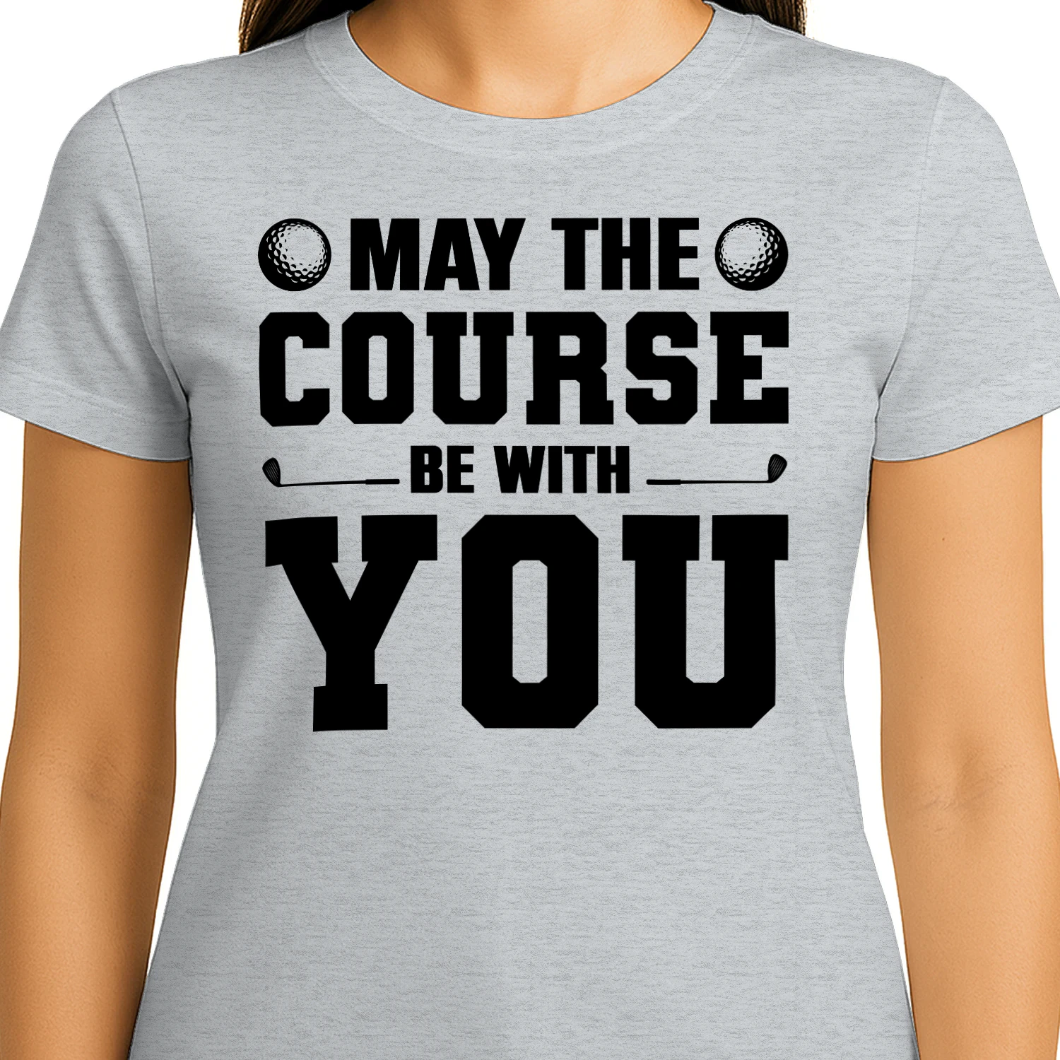 May The Course Be With You Funny Golf Quote - Bold Golfer Humor Design