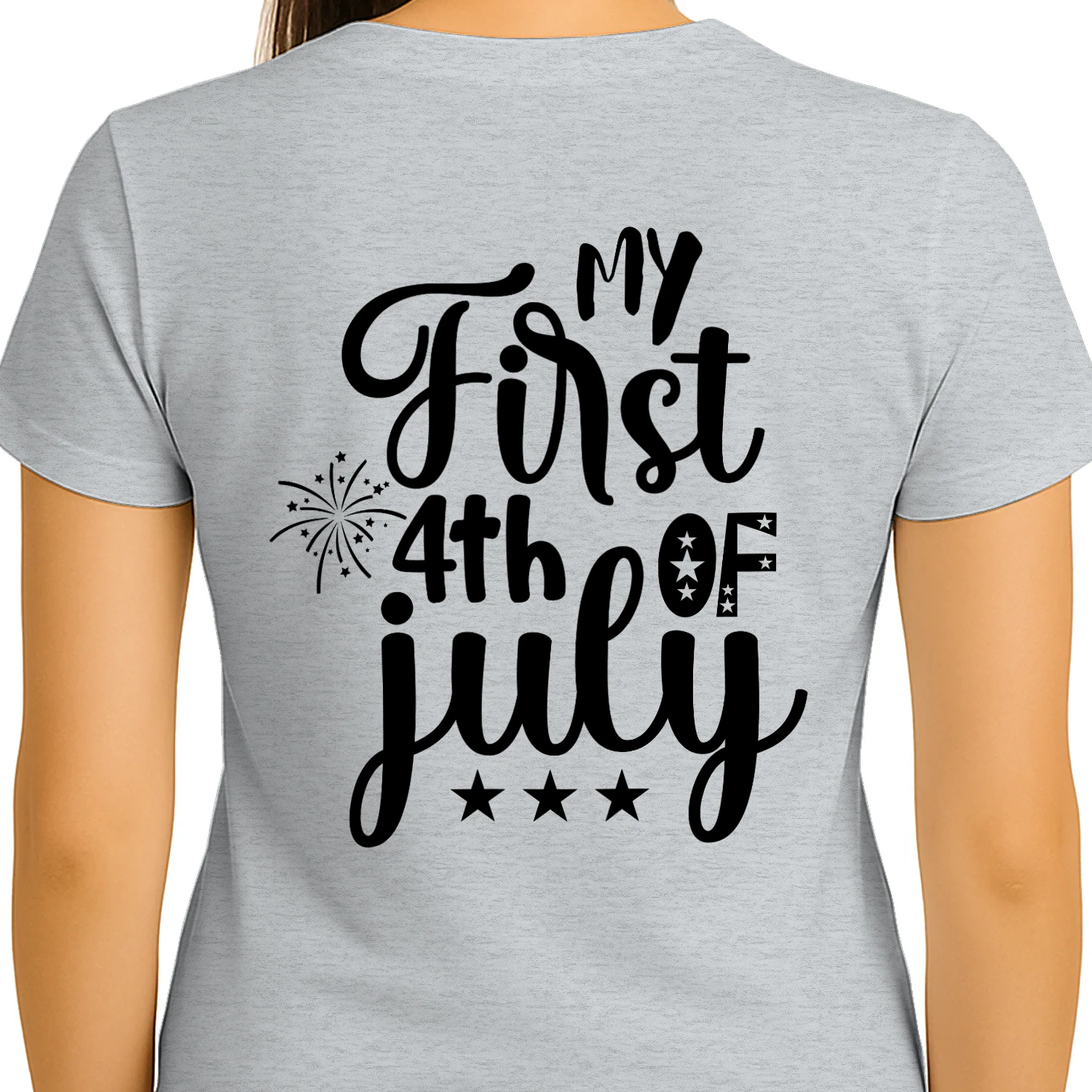 My First 4th of July Patriotic Typography - Cute Fireworks Graphic