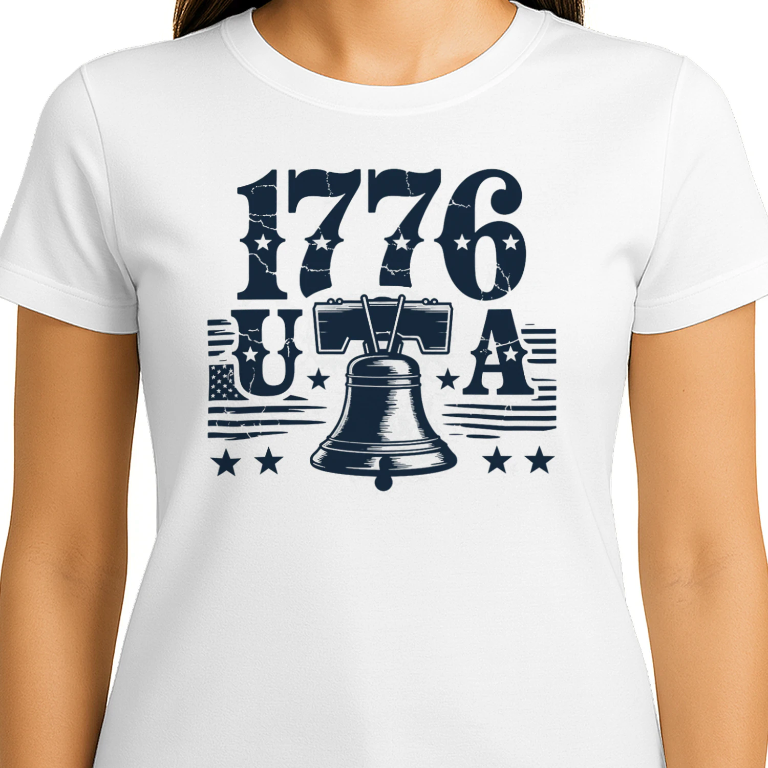 1776 USA Liberty Bell Vintage Navy - 4th Of July Graphic