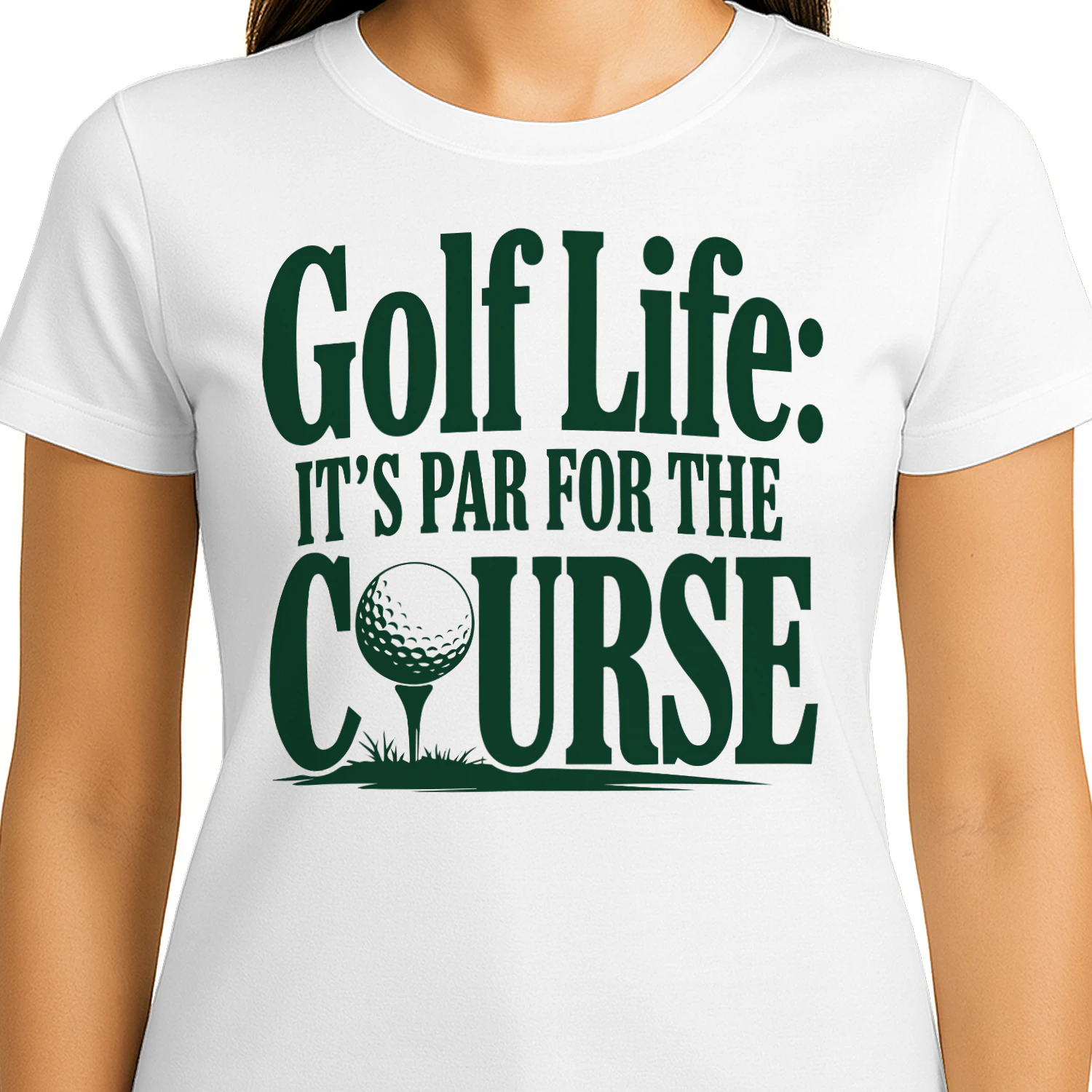 Golf Life It’s Par For The Course Funny Golf Quote - Bold Green Golfer Design