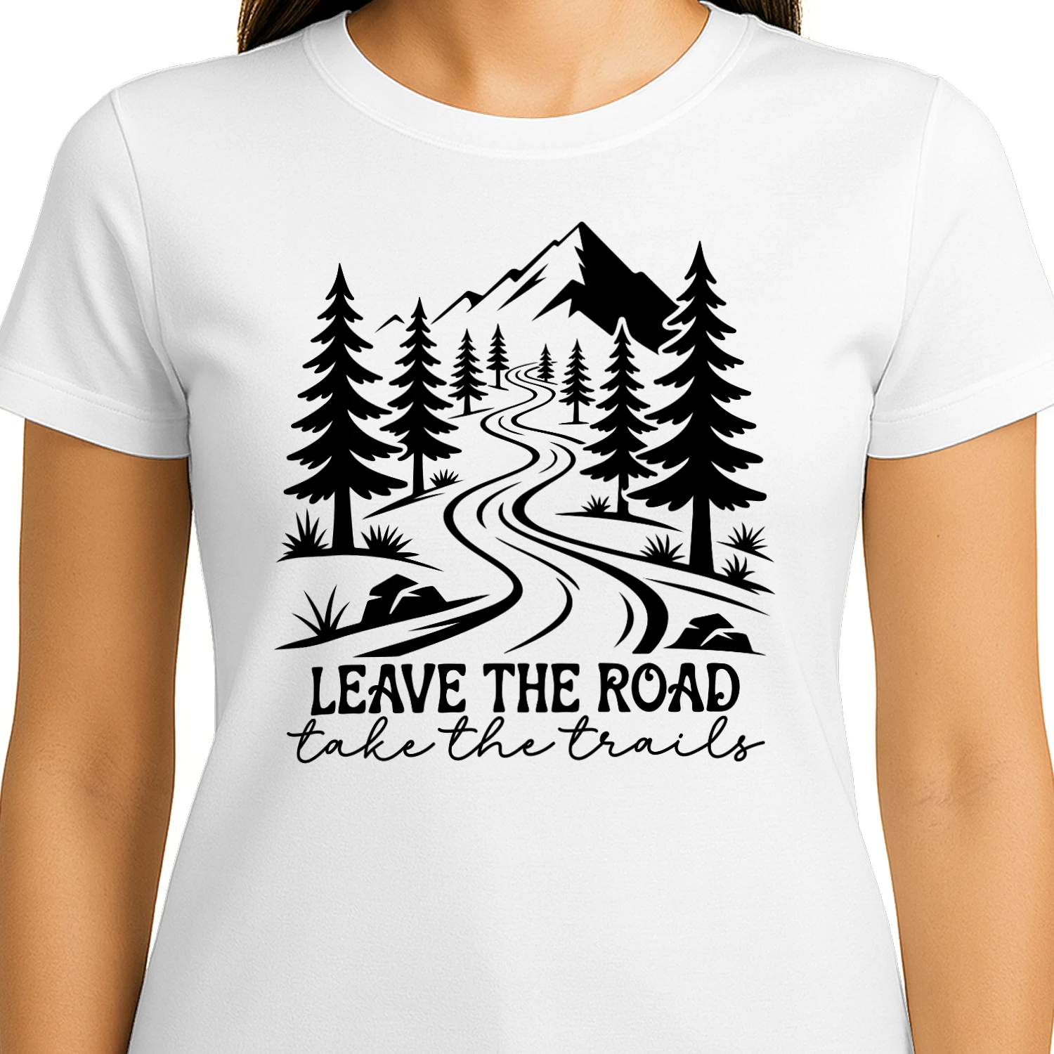 Leave The Road Take The Trails White Mountain - Outdoor Graphic