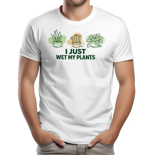 I Just Wet My Plants Minimalist Cactus Line Art Graphic Design