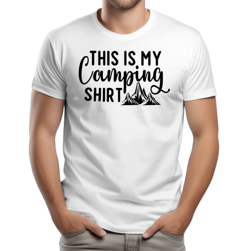 This Is My Camping Shirt Minimalist Mountain Graphic Design