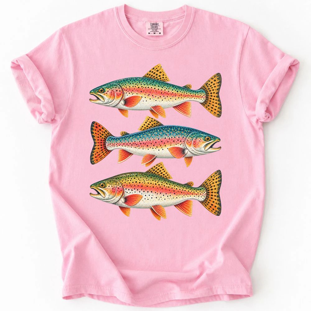Vintage Rainbow Trout Graphic T-Shirt