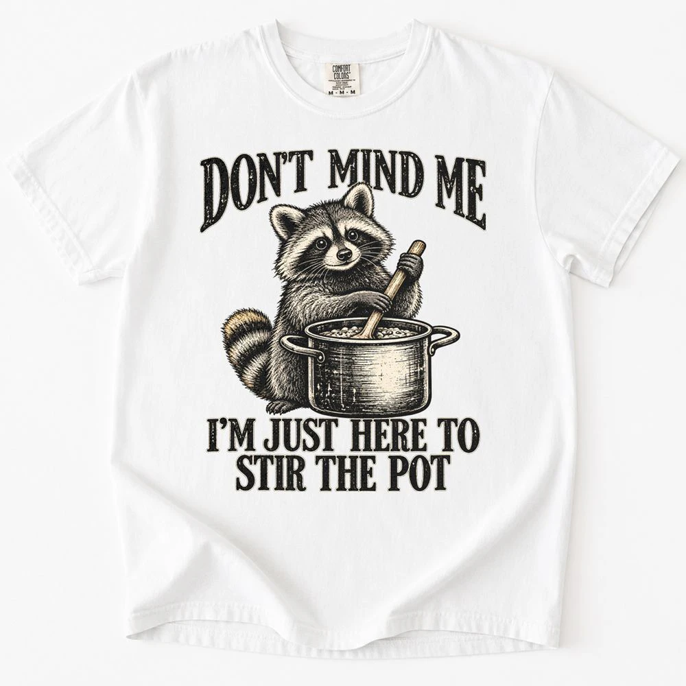Funny Raccoon Stir the Pot T-Shirt